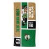 [Personalization Only] OFFICIAL NBA Colorblock Personalized Beach Towel - Boston Celtics