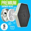 Luxury Filtered Shower Head High Pressure Rain Showerhead with Filter for Chlorine Rust Sediments Brushed Nickel