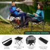 Outdoor Folding Camping Chairs and Table Set with Carrying Bag