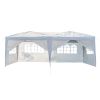 3 x 6m Four Windows Practical Waterproof Folding Tent White