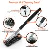 BBQ Grill Cleaning Brush Stainless Steel Barbecue Cleaner with 18in Suitable Handle