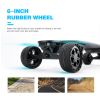 All terrain dual 1000*2 hub motor electric skateboard with 32mph max speed,25miles range,9600mah battery.