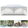 10'x20' Outdoor Party Tent with 6 Removable Sidewalls, Waterproof Canopy Patio Wedding Gazebo, White