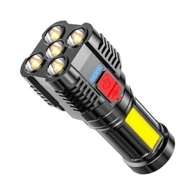 Portable High Lumen Camping Hiking Adventure Flashlight (Color: Black B)