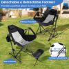 Hammock Camping Chair with Retractable Footrest and Carrying Bag