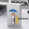 20-cigarettes Capacity Metal Cigarette Box With USB Rechargeable Safety Lighter