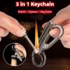 Creative Metal Keychain Lighter Wild Fire Ten Thousand Times Use Kerosene Lighters Gifts For Men