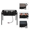 Outdoor Camp Stove High Pressure Propane Gas Cooker Portable Cast Iron Patio Cooking Burner (Three Burner 225000-BTU)