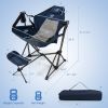 Hammock Camping Chair with Retractable Footrest and Carrying Bag