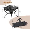 3-in-1 Camping Campfire Grill with Stainless Steel Grills Carrying Bag & Gloves