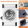 1000W Electric Single Burner Portable Coil Heating Hot Plate Stove Countertop RV Hotplate with 5 Temperature Adjustments Portable Handles